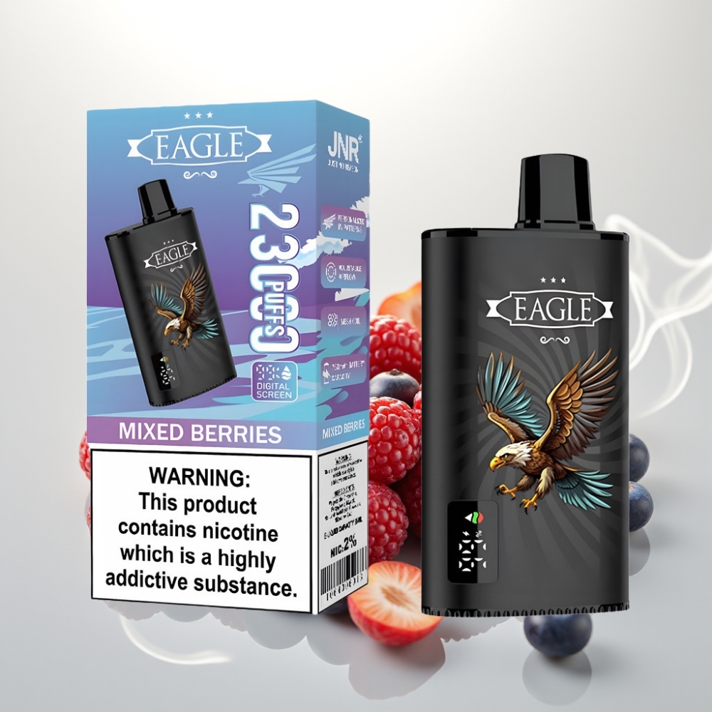 JNR EAGLE Smart 23000 Puffs Disposable Vape with Digital Screen  Mesh Coil – Mixed Berries