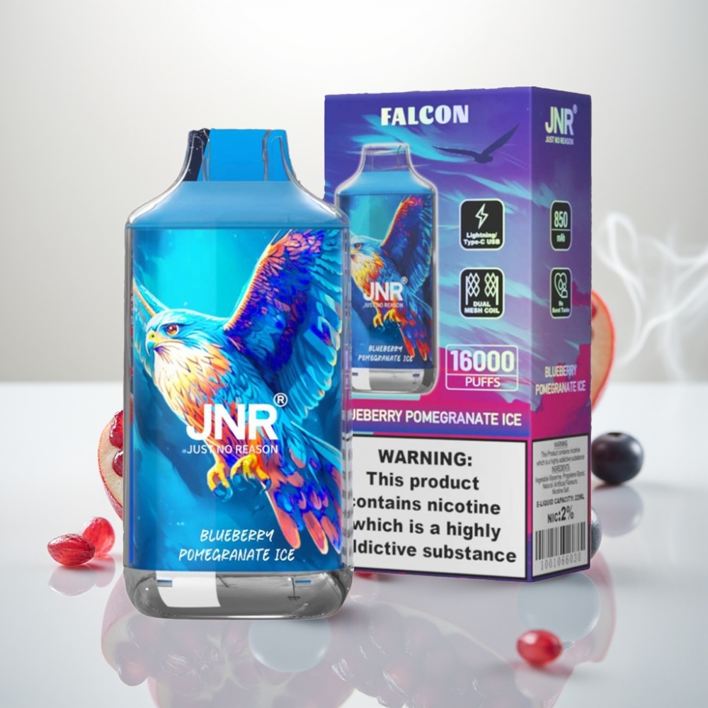 JNR Falcon 16000 Puffs Dual Mesh 22ml Blueberry Pomegranate Ice