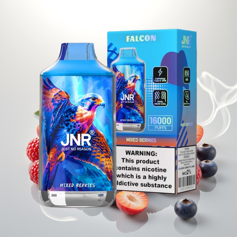 JNR Falcon 16000 Puffs Dual Mesh 22ml Mixed Berries