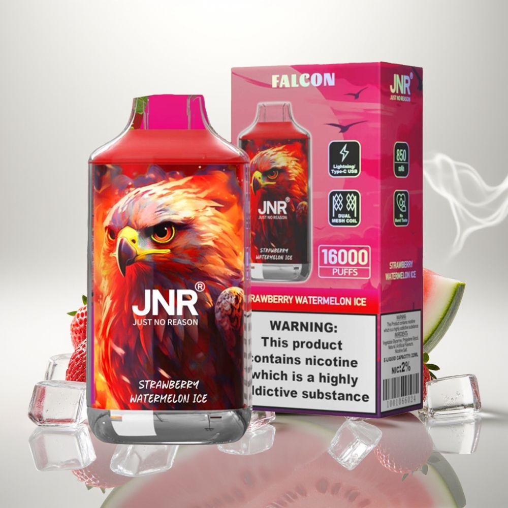JNR Falcon 16000 Puffs Dual Mesh 22ml Strawberry Watermelon Ice