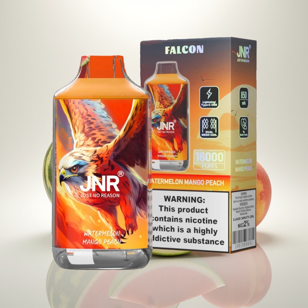 JNR Falcon 16000 Puffs Dual Mesh 22ml Watermelon Mango Peach