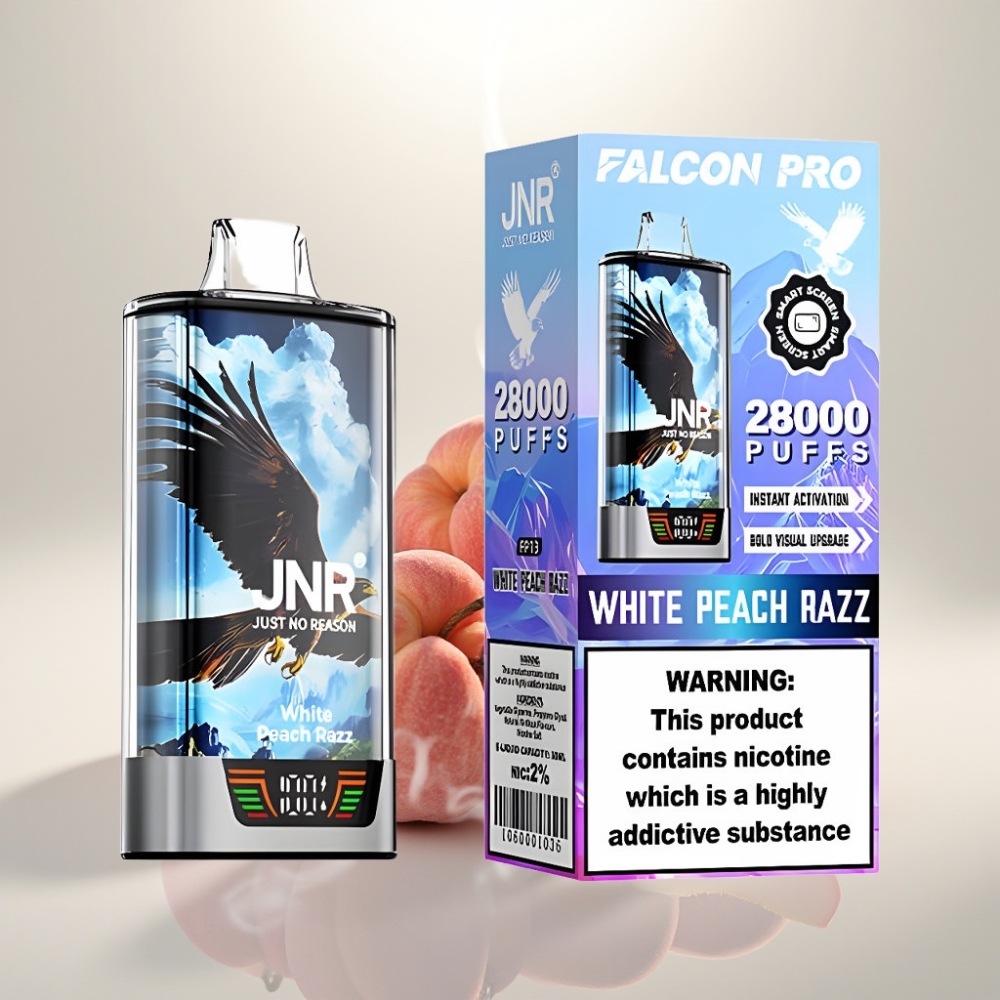 JNR Falcon Pro 28000 30ml 5 MTL White Peach Razz