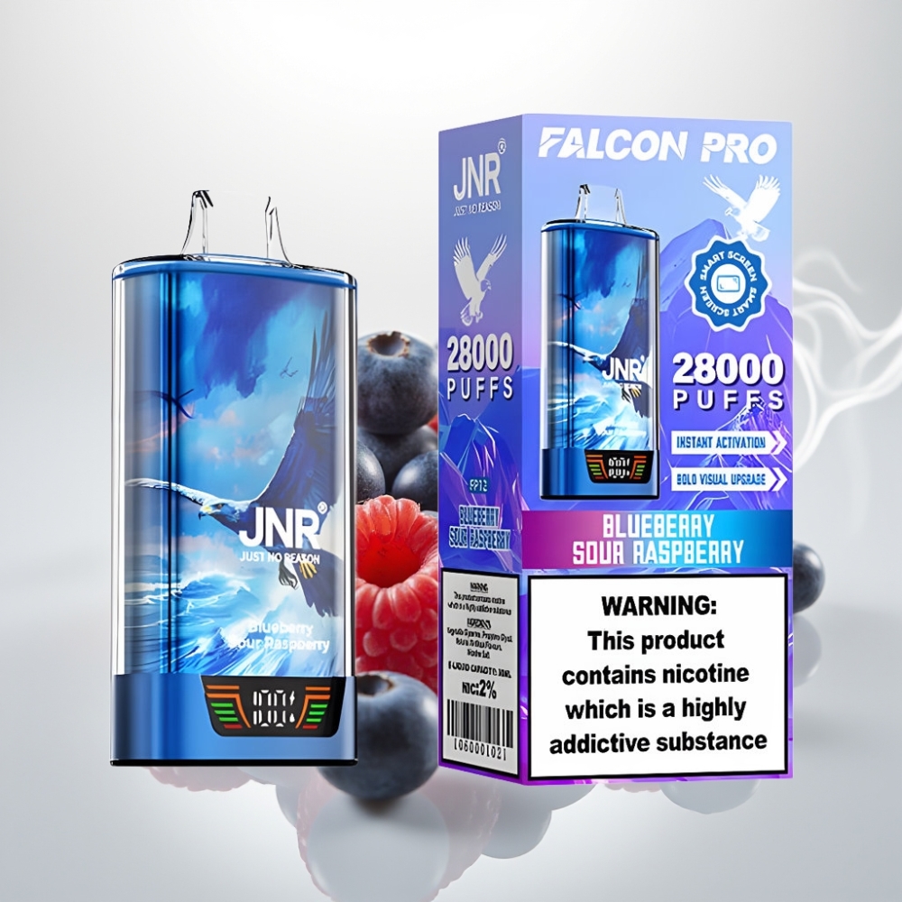 JNR Falcon Pro 28000 Disposable Vape 30ml 5 Nicotine Blueberry Sour Raspberry