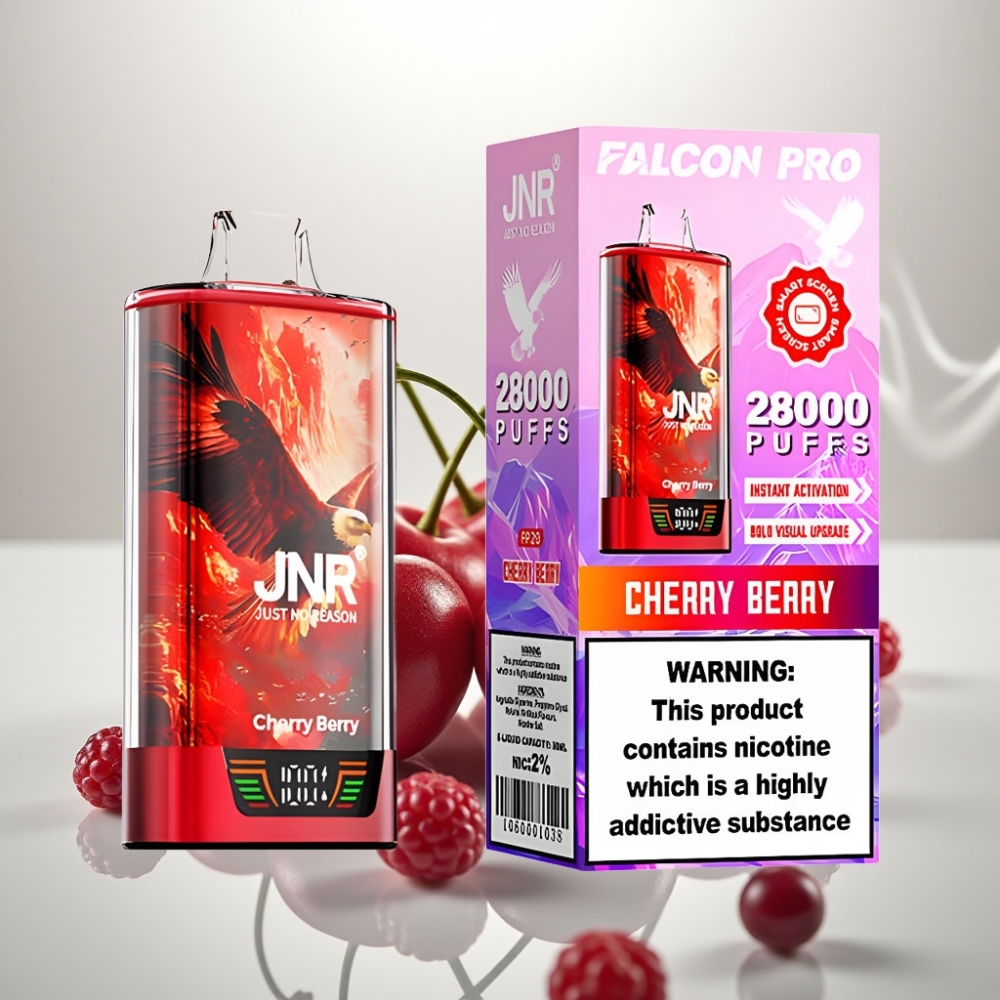 JNR Falcon Pro 28000 Smart Display Dual Mesh Cherry Berry