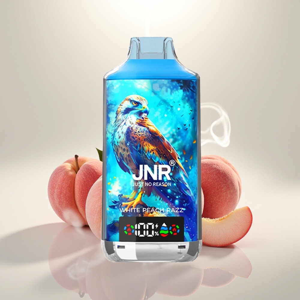 JNR Falcon X 18000 Puffs Dual Mesh 24ml White Peach Razz