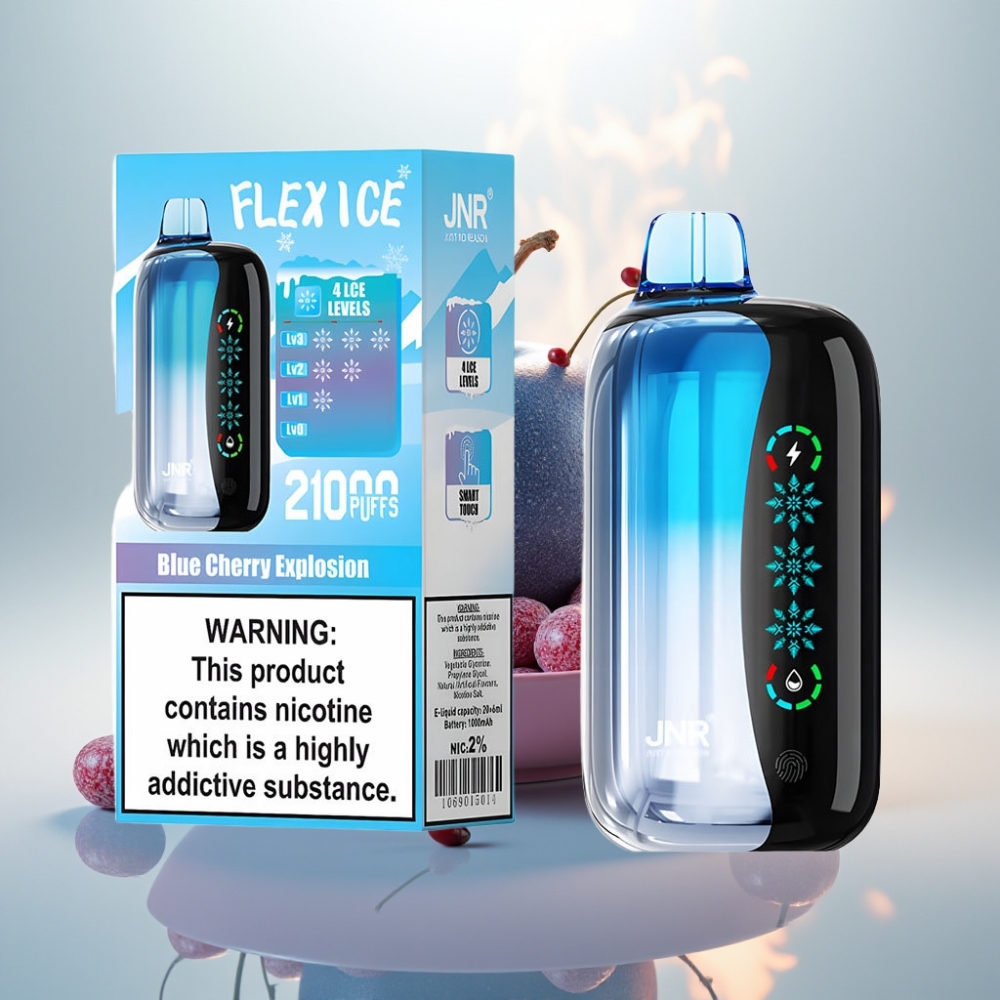 JNR Flex Ice 21000 Puffs Adjustable Airflow Dual Mesh Blue Cherry Explosion