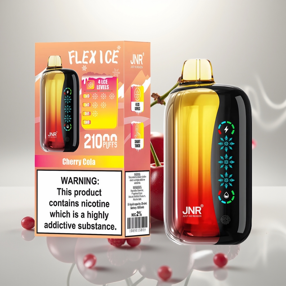 JNR Flex Ice 21000 Puffs Adjustable Airflow Dual Mesh Cherry Cola