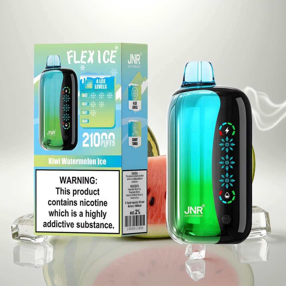 JNR Flex Ice 21000 Puffs Adjustable Airflow Dual Mesh Kiwi Watermelon Ice