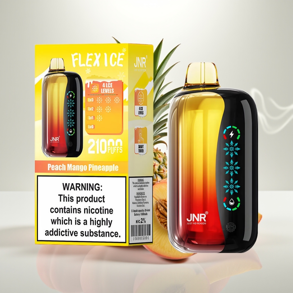 JNR Flex Ice 21000 Puffs Adjustable Airflow Peach Mango Pineapple