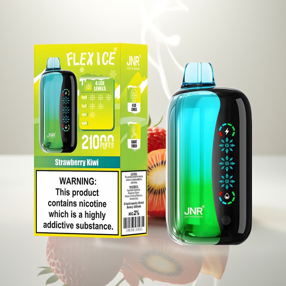 JNR Flex Ice 21000 Puffs Adjustable Airflow Touch Screen Strawberry Kiwi