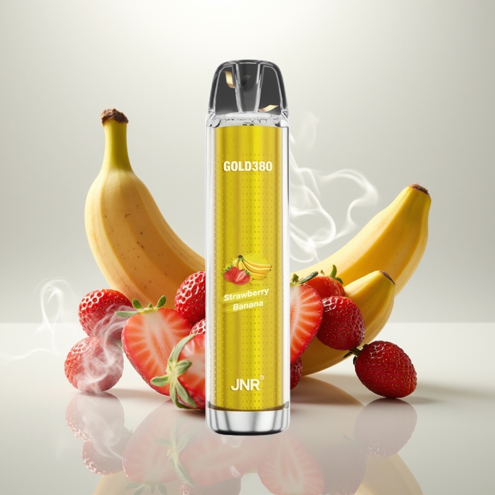 JNR Gold380 6000 Puffs 1500mAh 13ml Strawberry Banana Disposable Vape