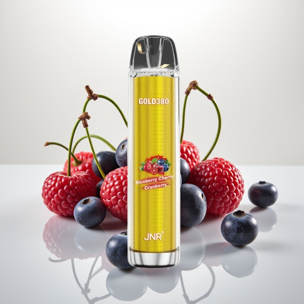JNR Gold380 6000 Puffs 1500mAh Blueberry Cherry Cranberry