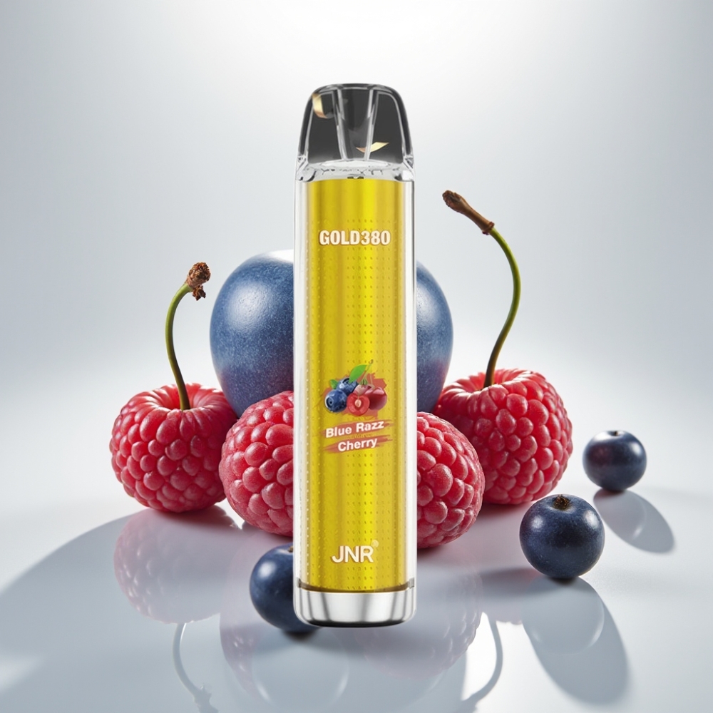 JNR Gold380 6000 Puffs 1500mAh Mesh Blue Razz Cherry