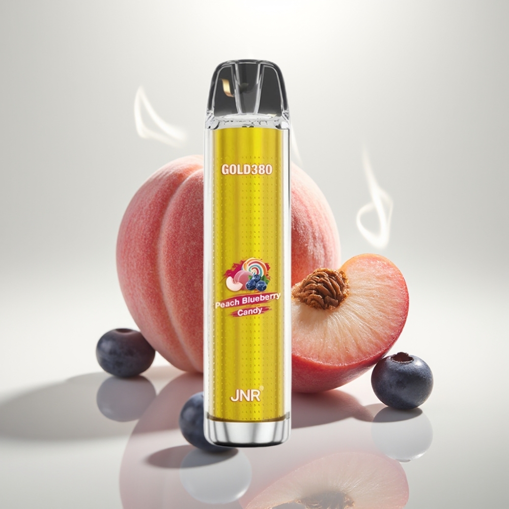 JNR Gold380 6000 Puffs 1500mAh Mesh Peach Blueberry Disposable Vape