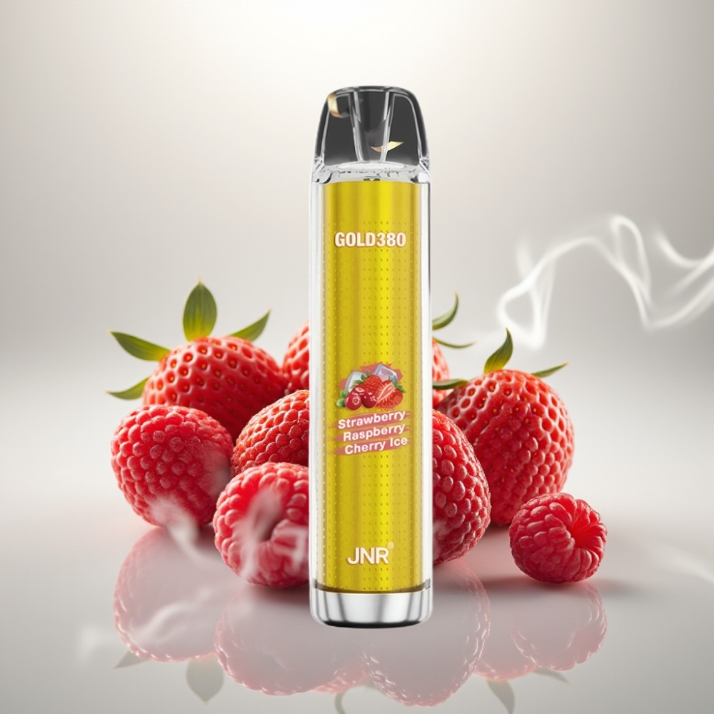 JNR Gold380 6000 Puffs 1500mAh Mesh Strawberry Raspberry