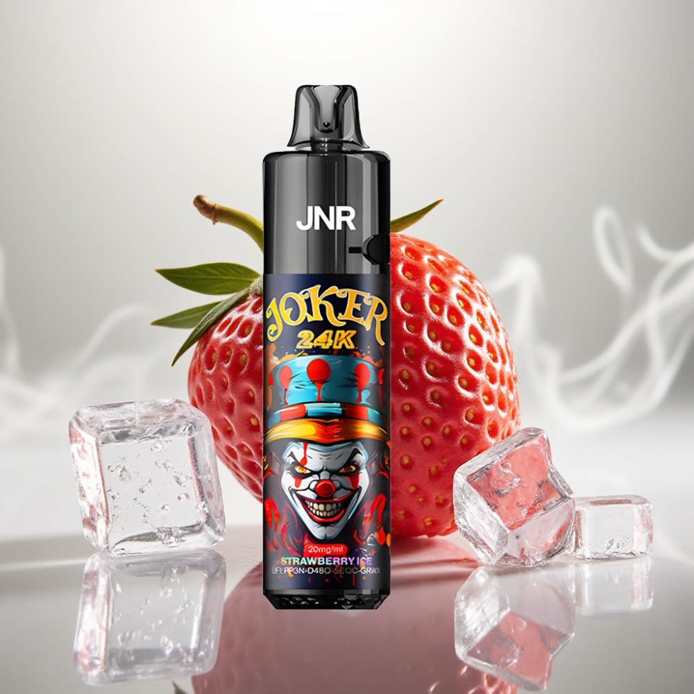 JNR Joker 24K Puffs Refillable 800mAh Strawberry Ice
