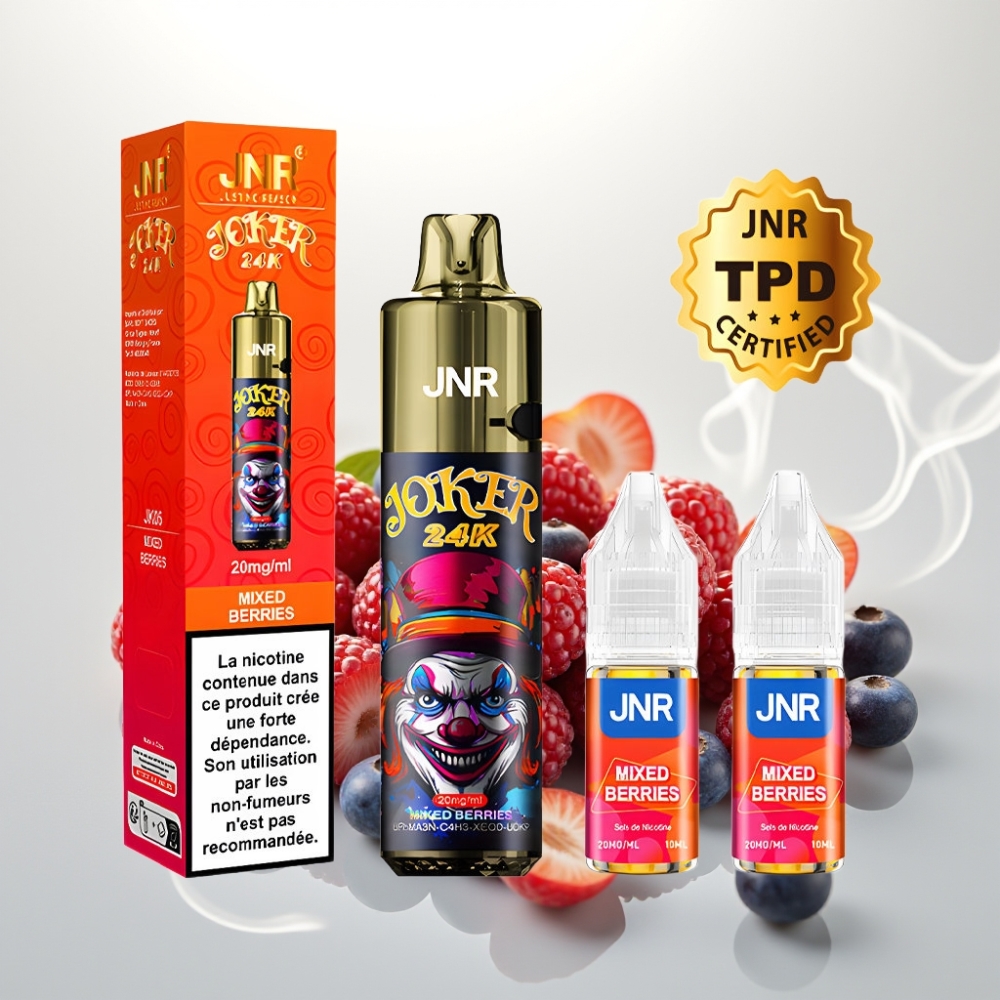 JNR Joker 24K Puffs Refillable Pod 800mAh Mixed Berries