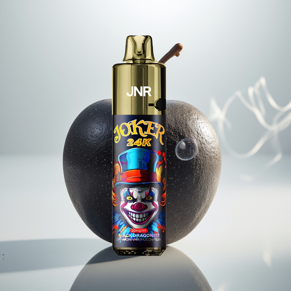 JNR Joker 24K Puffs Refillable Pod Disposable Vape Black Dragon Ice
