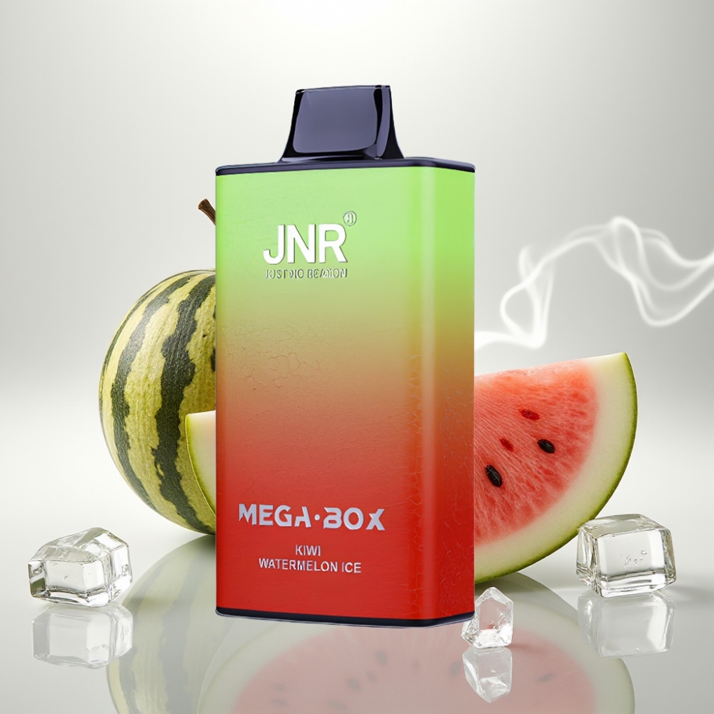 JNR Mega Box 25000 Puffs Dual Mesh 30ml Kiwi Watermelon Ice