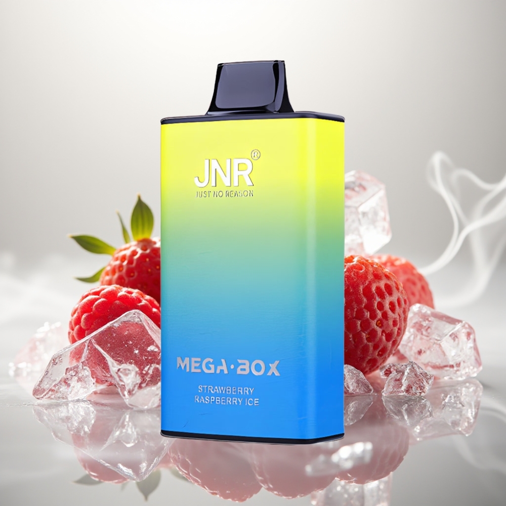 JNR Mega Box 25000 Puffs Dual Mesh 30ml Strawberry Raspberry Ice