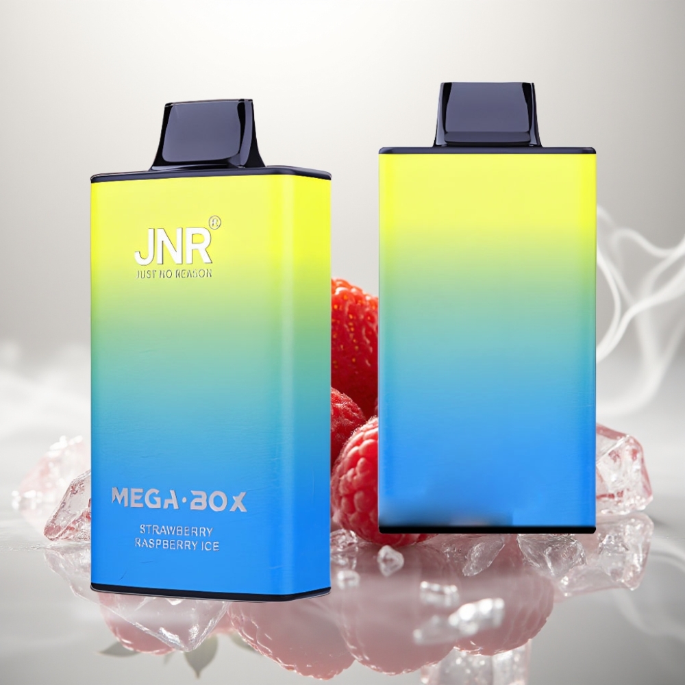 JNR Mega Box 25000 Puffs Dual Mesh 30ml Strawberry Raspberry Ice