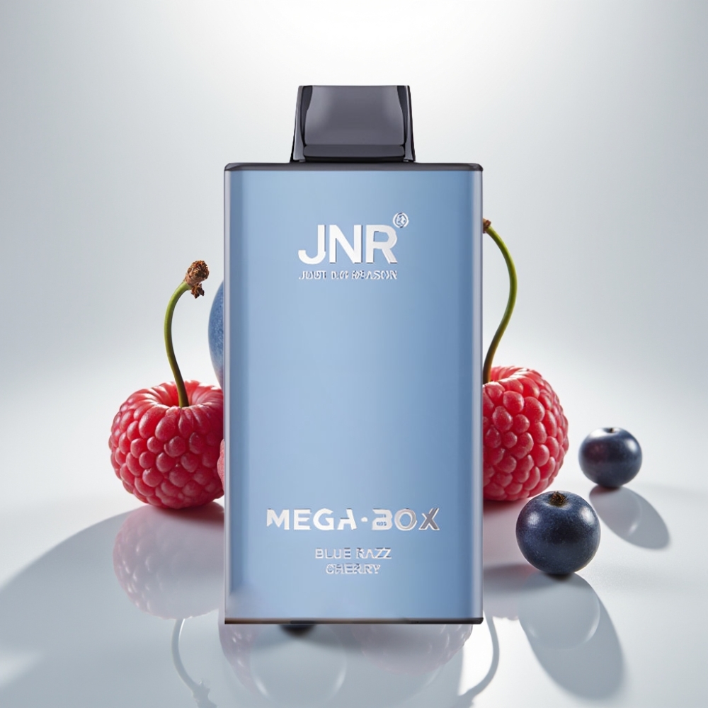 JNR Mega Box 25000 Puffs Dual Mesh Disposable Vape Blue Razz Cherry