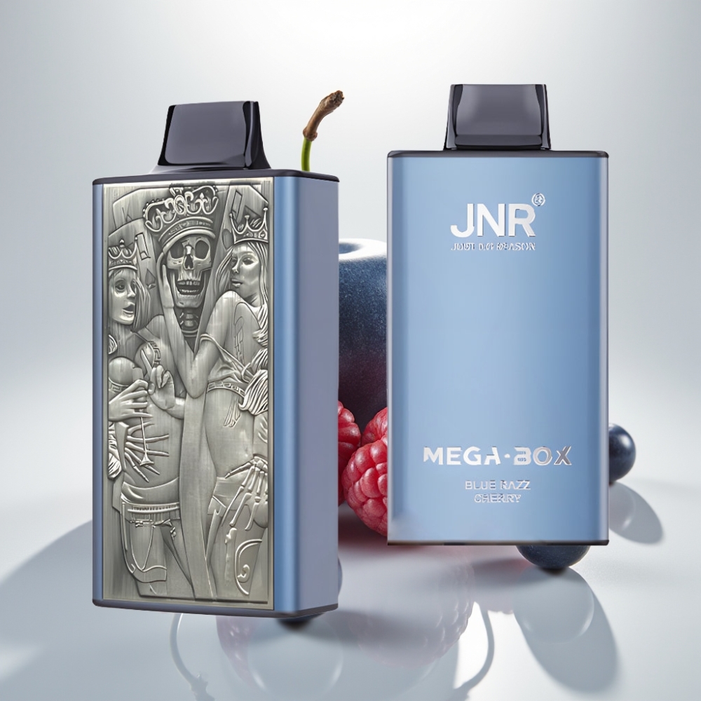 JNR Mega Box 25000 Puffs Dual Mesh Disposable Vape Blue Razz Cherry