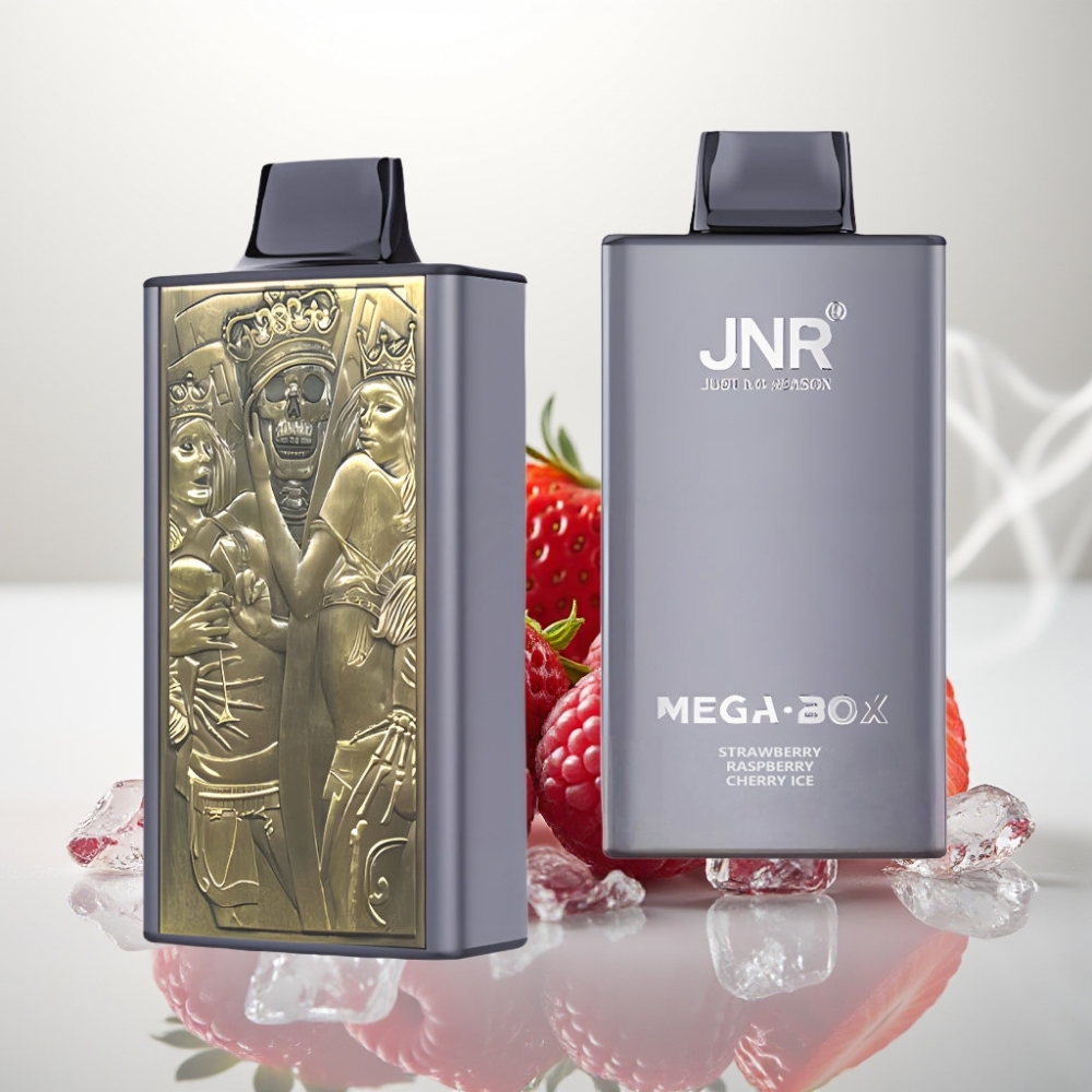 JNR Mega Box 25000 Puffs Dual Mesh Disposable Vape Strawberry Raspberry Cherry Ice