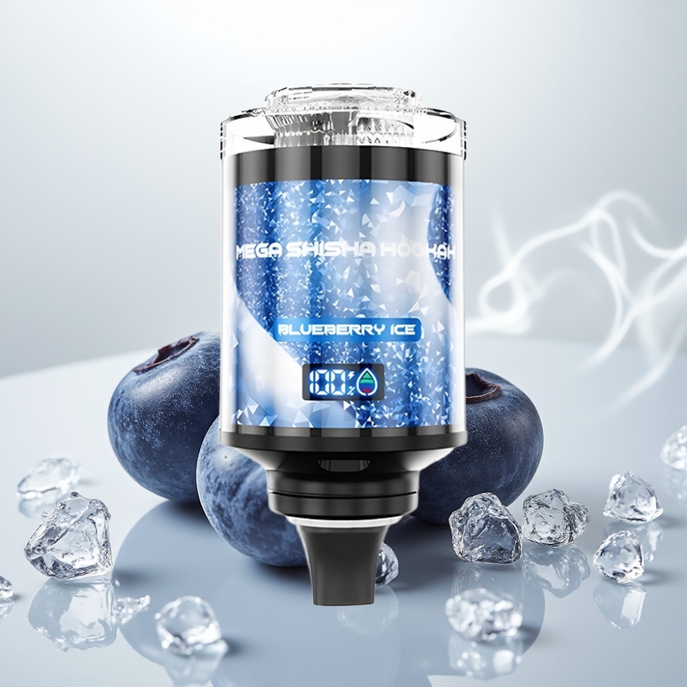 JNR Mega Shisha Hookah 100K Desktop 60mL 2200mAh Blueberry Ice
