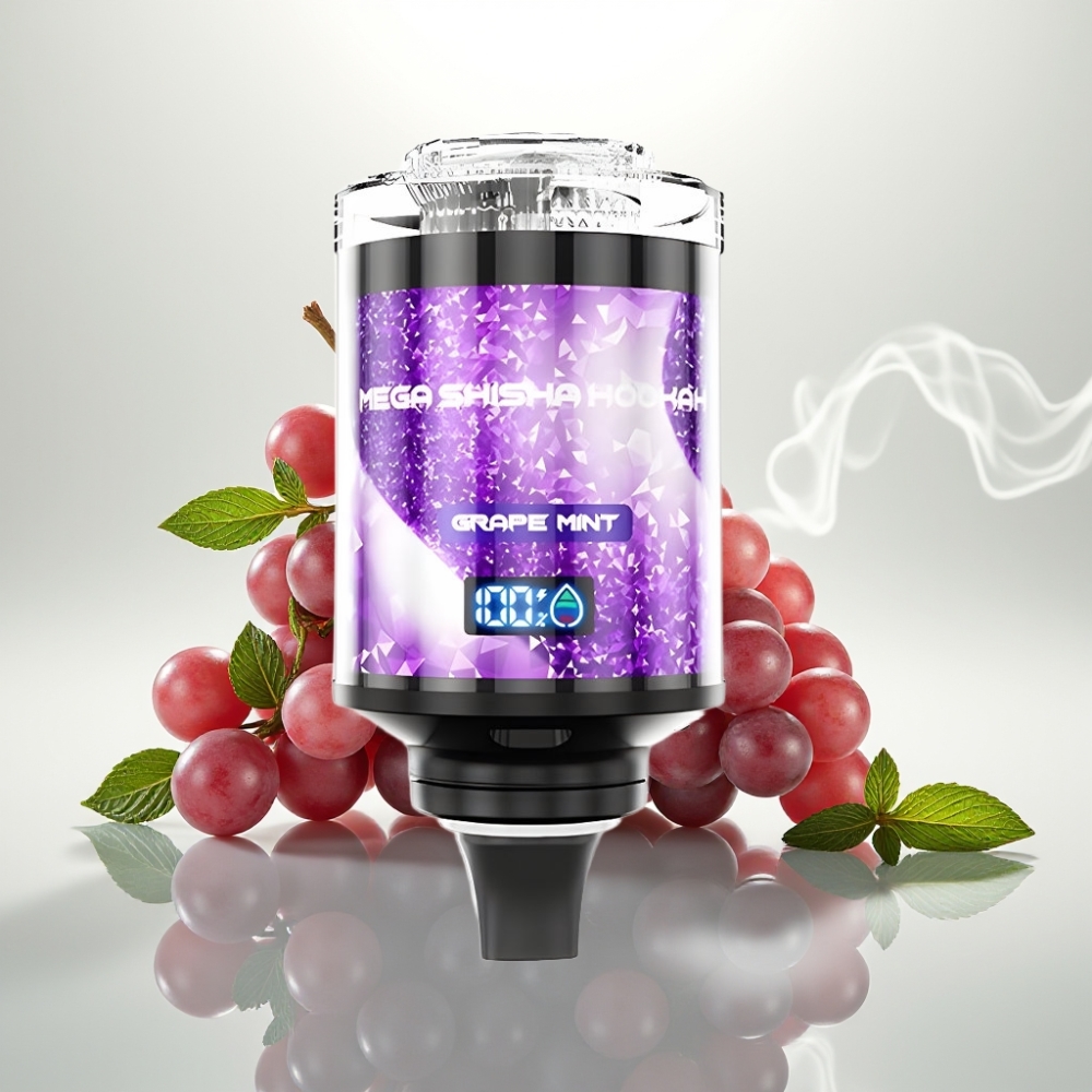 JNR Mega Shisha Hookah 100K Desktop 60mL 2200mAh Grape Mint