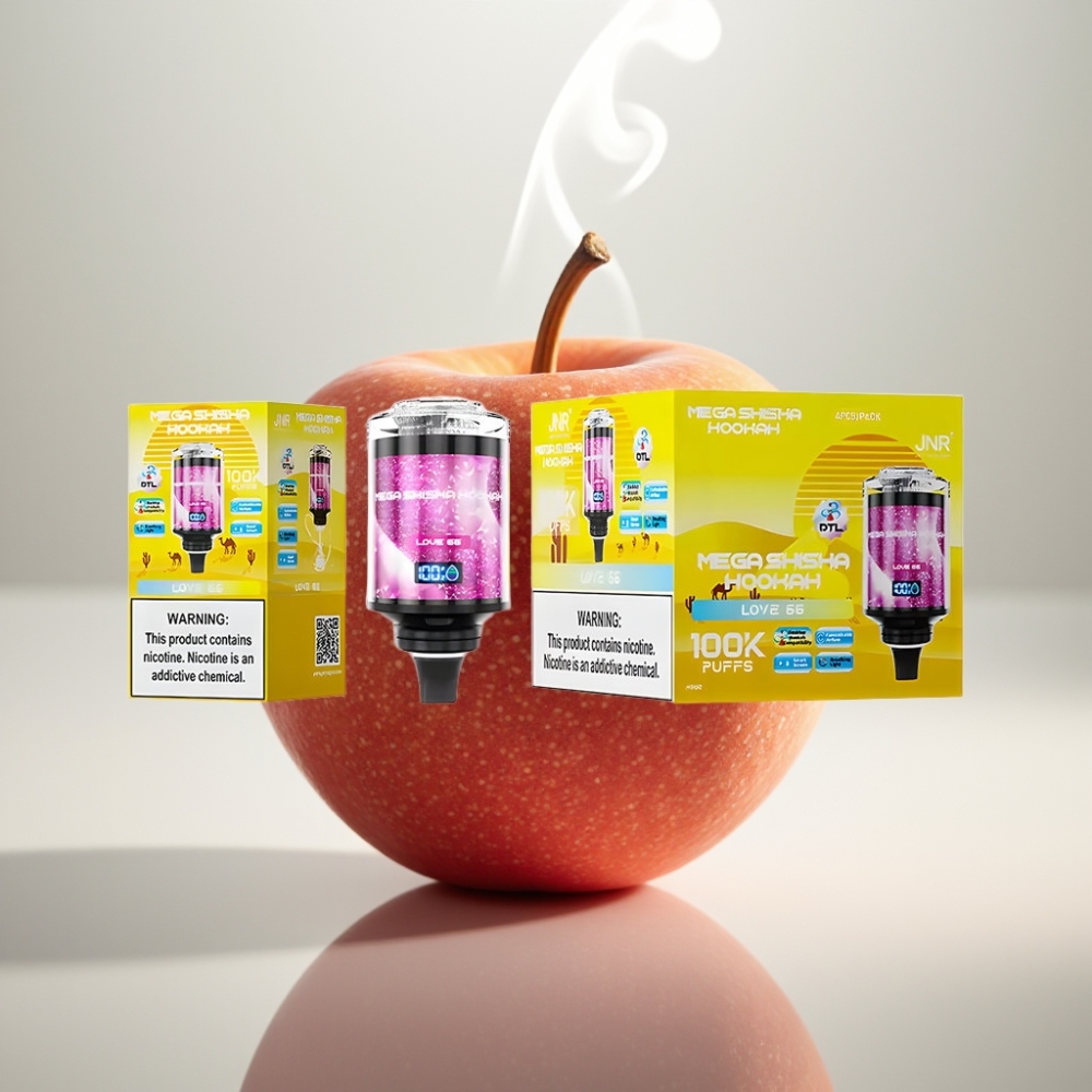 JNR Mega Shisha Hookah 100K Desktop Compatibility 60mL 2200mAh Love 66