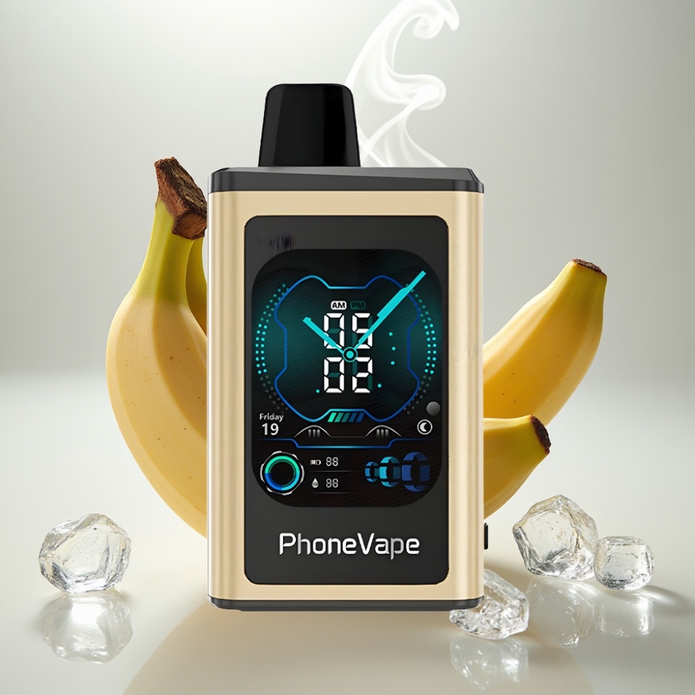 JNR PhoneVape 30000 Puffs Turbo Rechargeable Disposable Vape Banana Ice