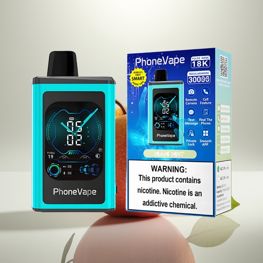 JNR PhoneVape 30000 Turbo Rechargeable Disposable Vape Miami Mint