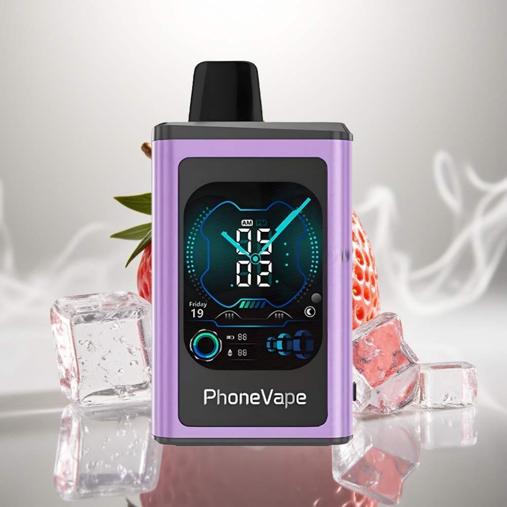 JNR PhoneVape 30000 puffs Rechargeable App Controlled Strawberry Ice