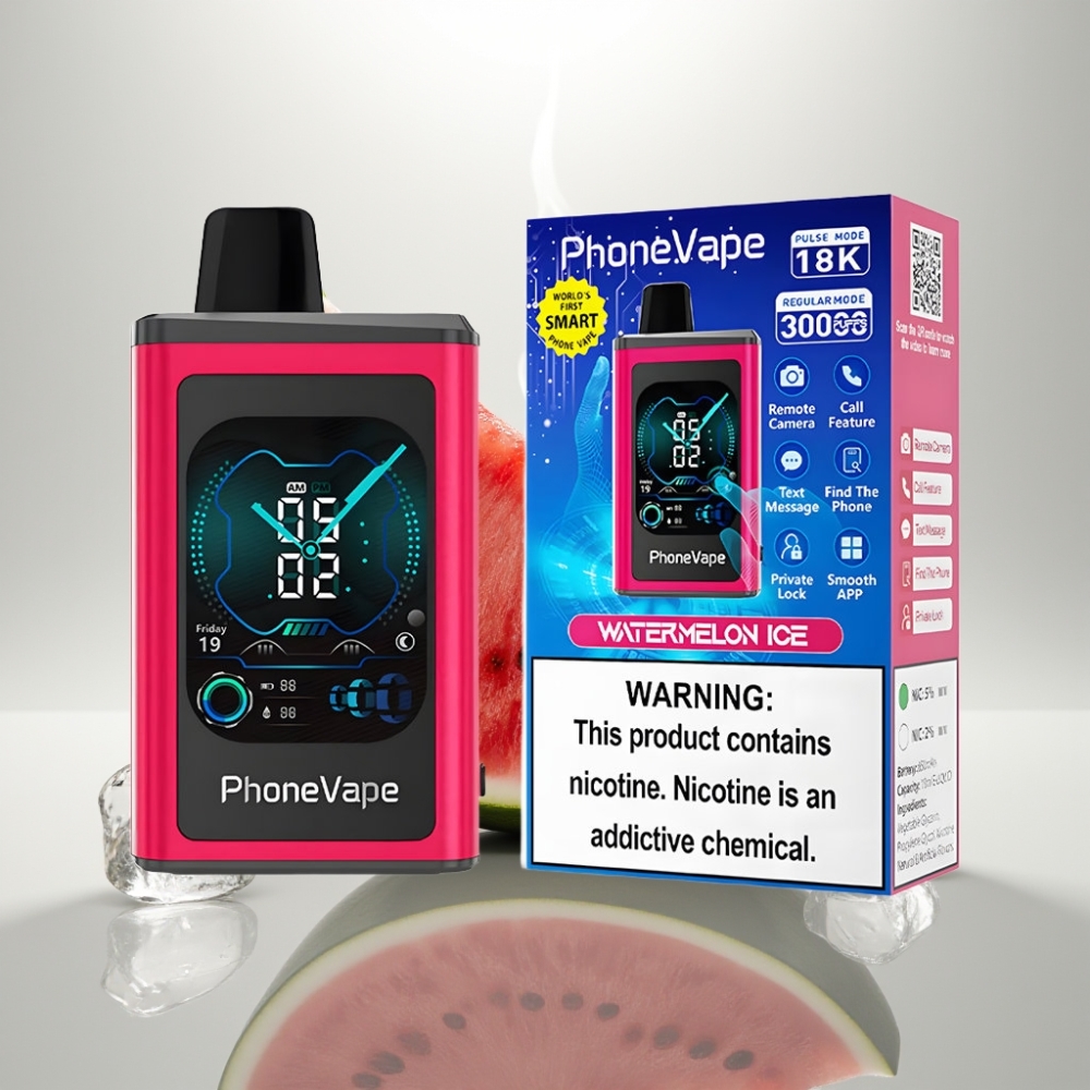 JNR PhoneVape 30000 puffs Rechargeable App Controlled Watermelon Ice