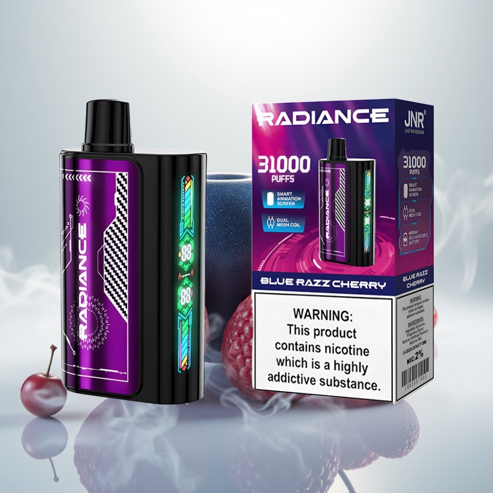 JNR Radiance 31000 Puffs Dual Mesh Rechargeable BLUE RAZZ CHERRY