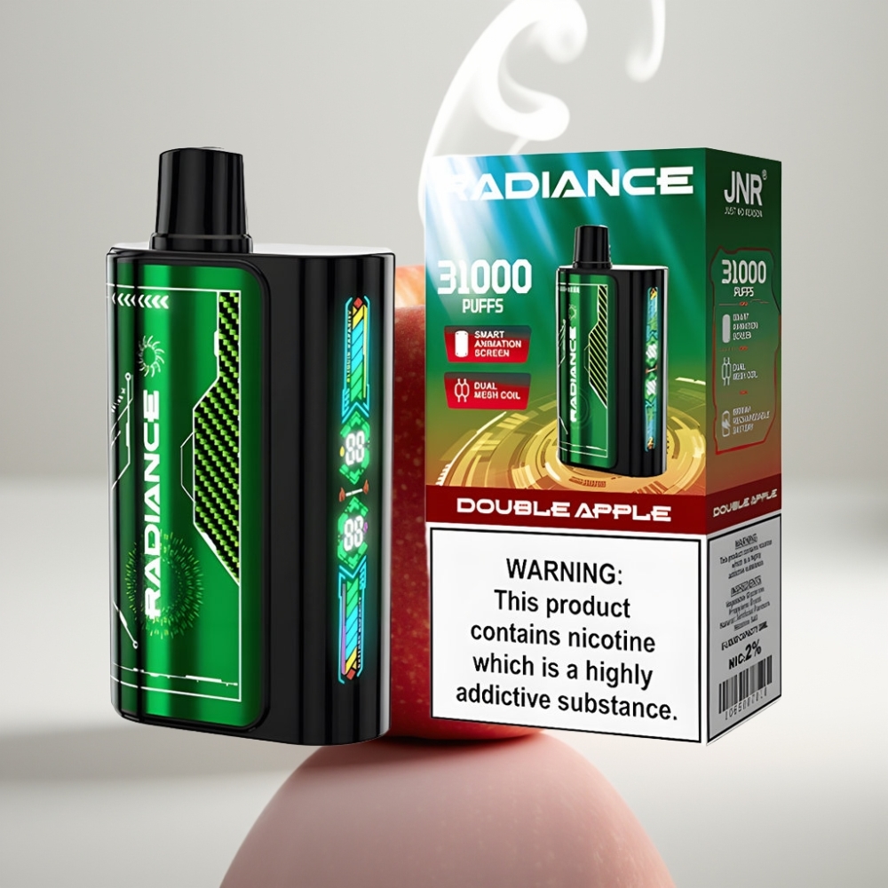JNR Radiance 31000 Puffs Dual Mesh Rechargeable DOUBLE APPLE