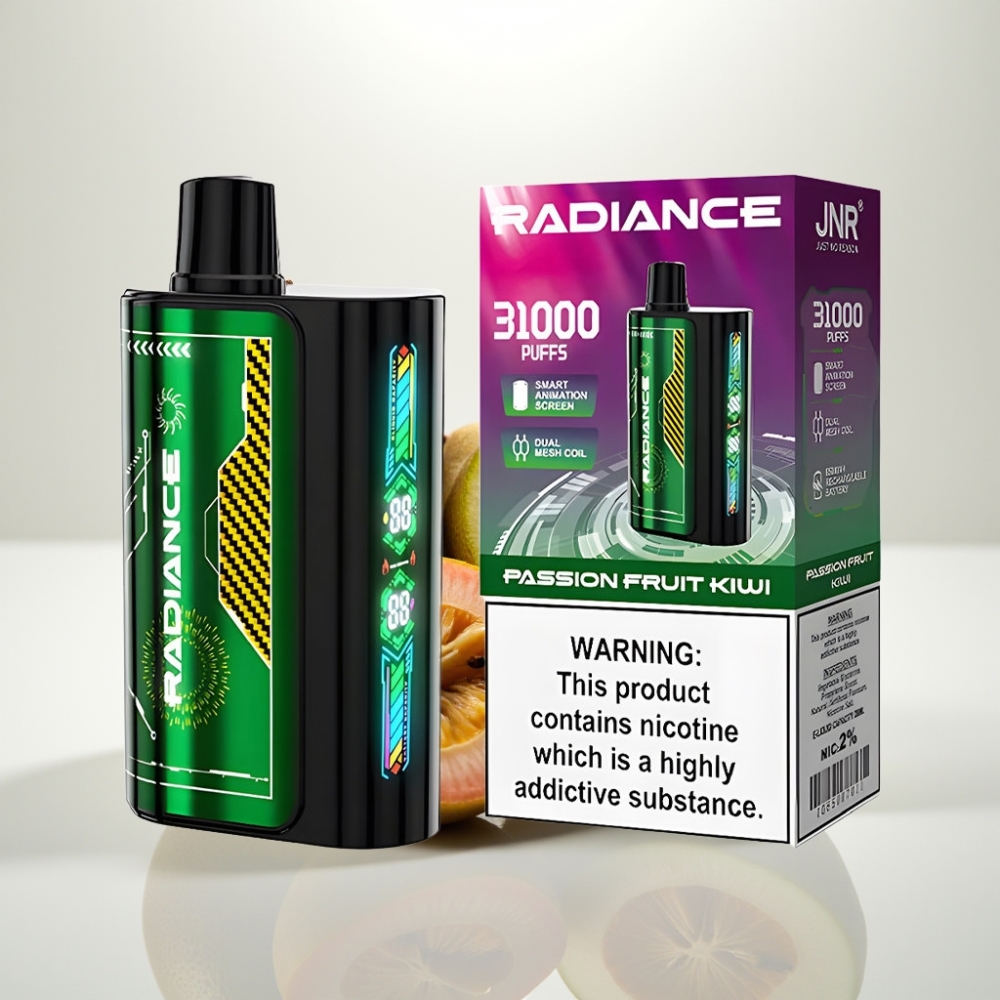 JNR Radiance 31000 Puffs Dual Mesh Rechargeable Passion Fruit Kiwi