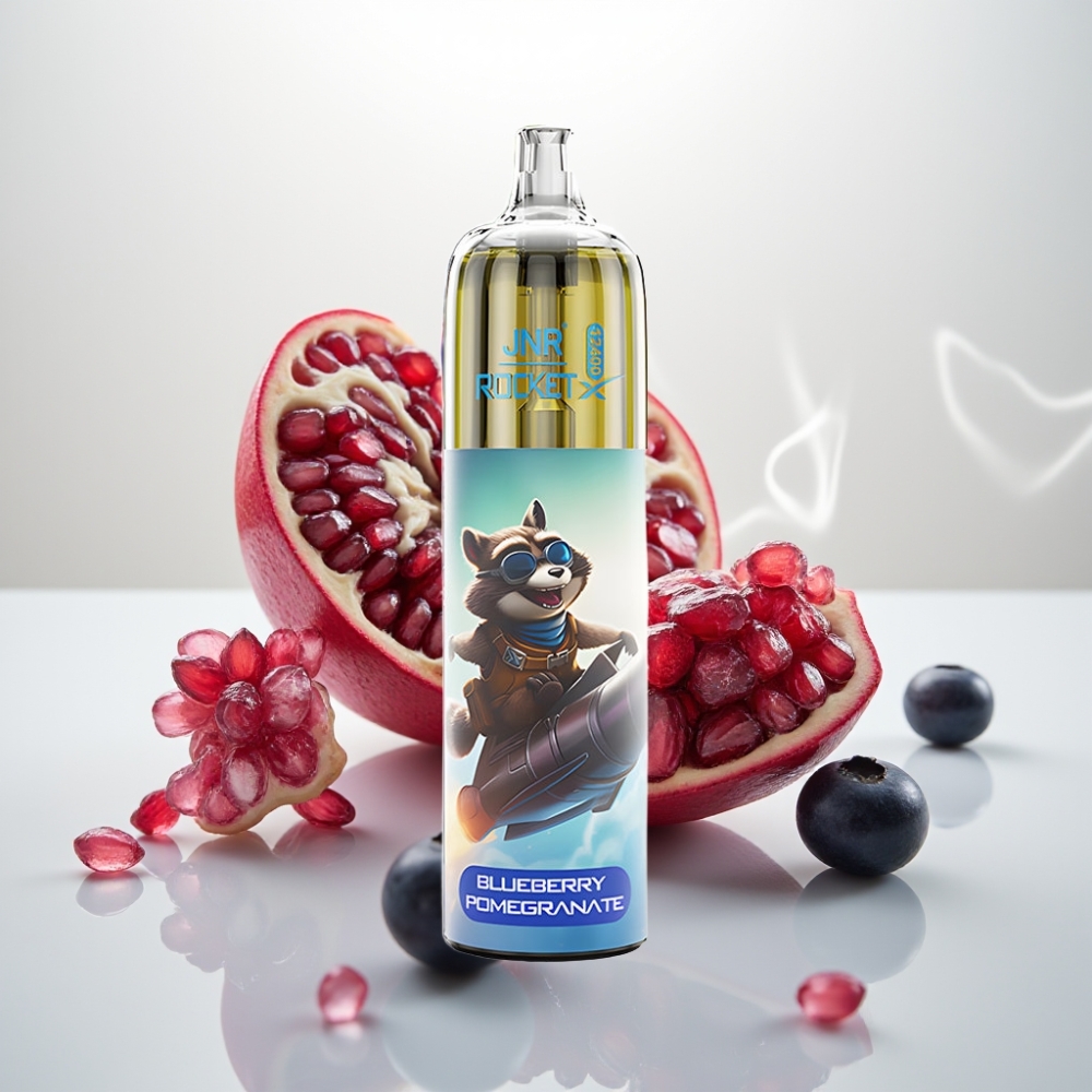 JNR Rocket-X 12400 Puffs Adjustable Airflow Mesh Coil Blueberry Pomegranate