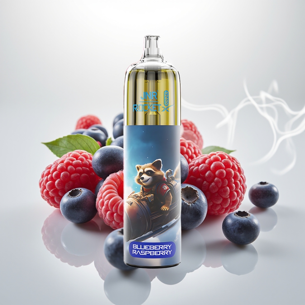 JNR Rocket-X 12400 Puffs Adjustable Airflow Mesh Coil Blueberry Raspberry