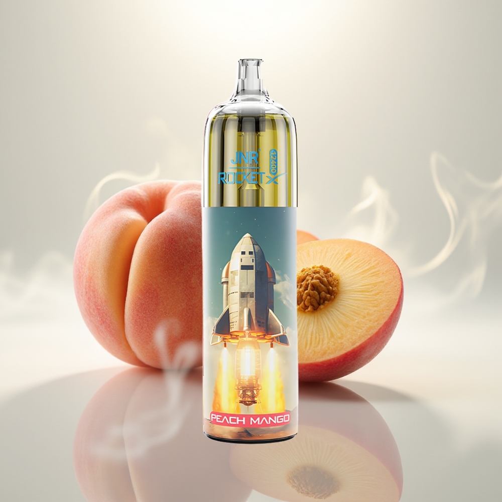 JNR Rocket-X 12400 Puffs Adjustable Airflow Mesh Coil Peach Mango