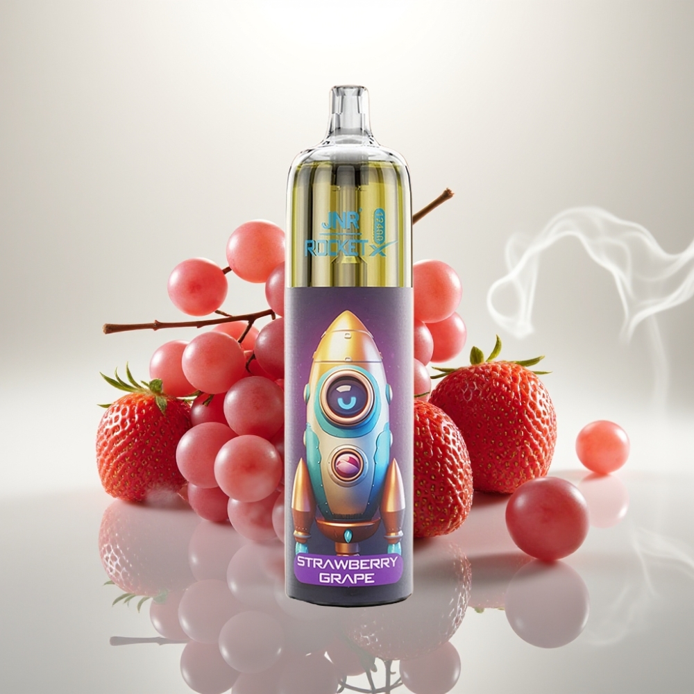 JNR Rocket-X 12400 Puffs Adjustable Airflow Mesh Coil Strawberry Grape