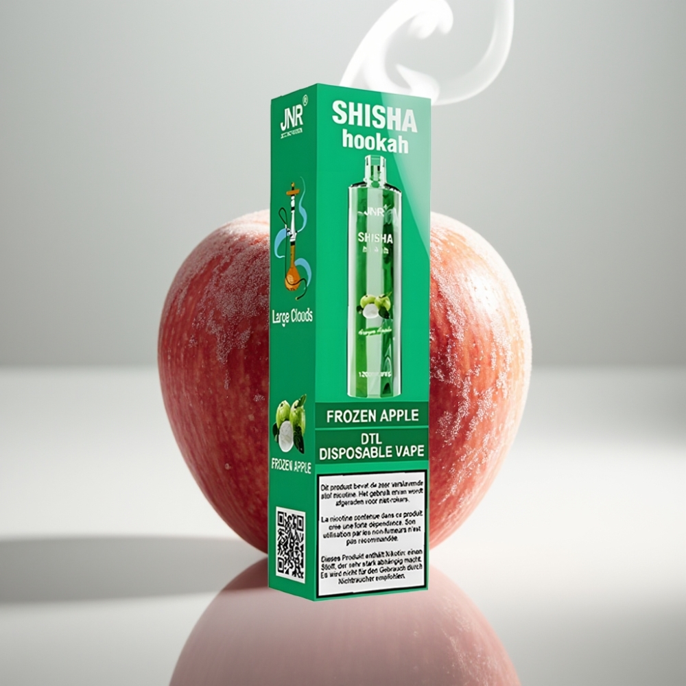 JNR Shisha Hookah 12000 Puffs 750mAh Frozen Apple Disposable Vape