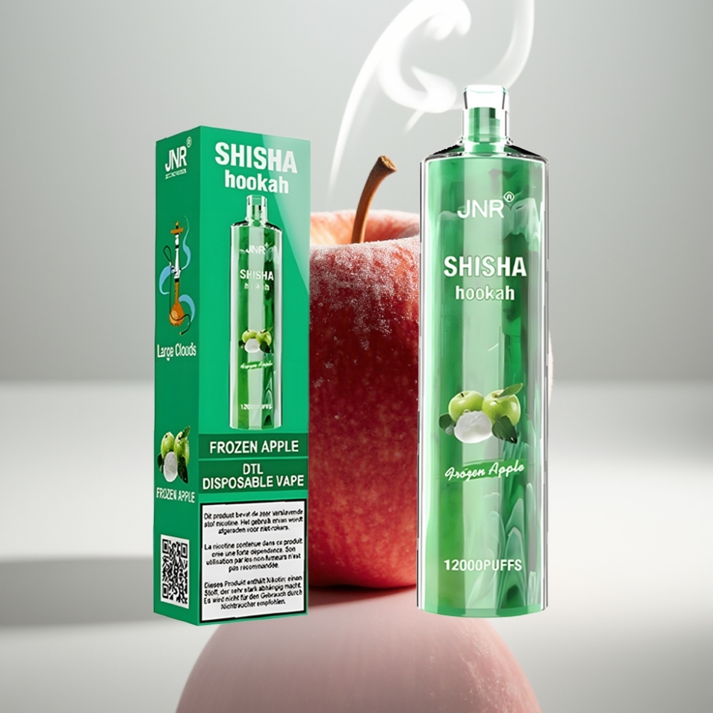 JNR Shisha Hookah 12000 Puffs 750mAh Frozen Apple Disposable Vape