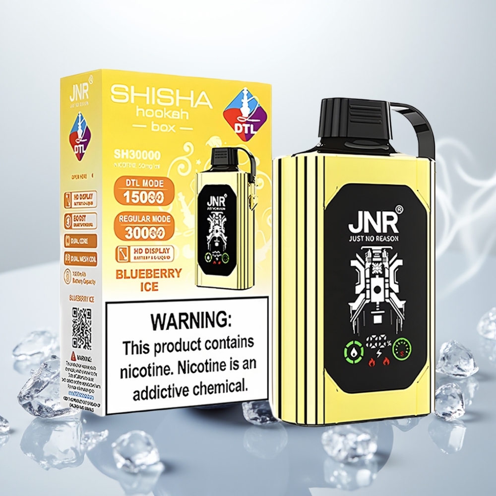 JNR Shisha Hookah Box 20500 Puffs Dual Mesh 25ml Blueberry Ice