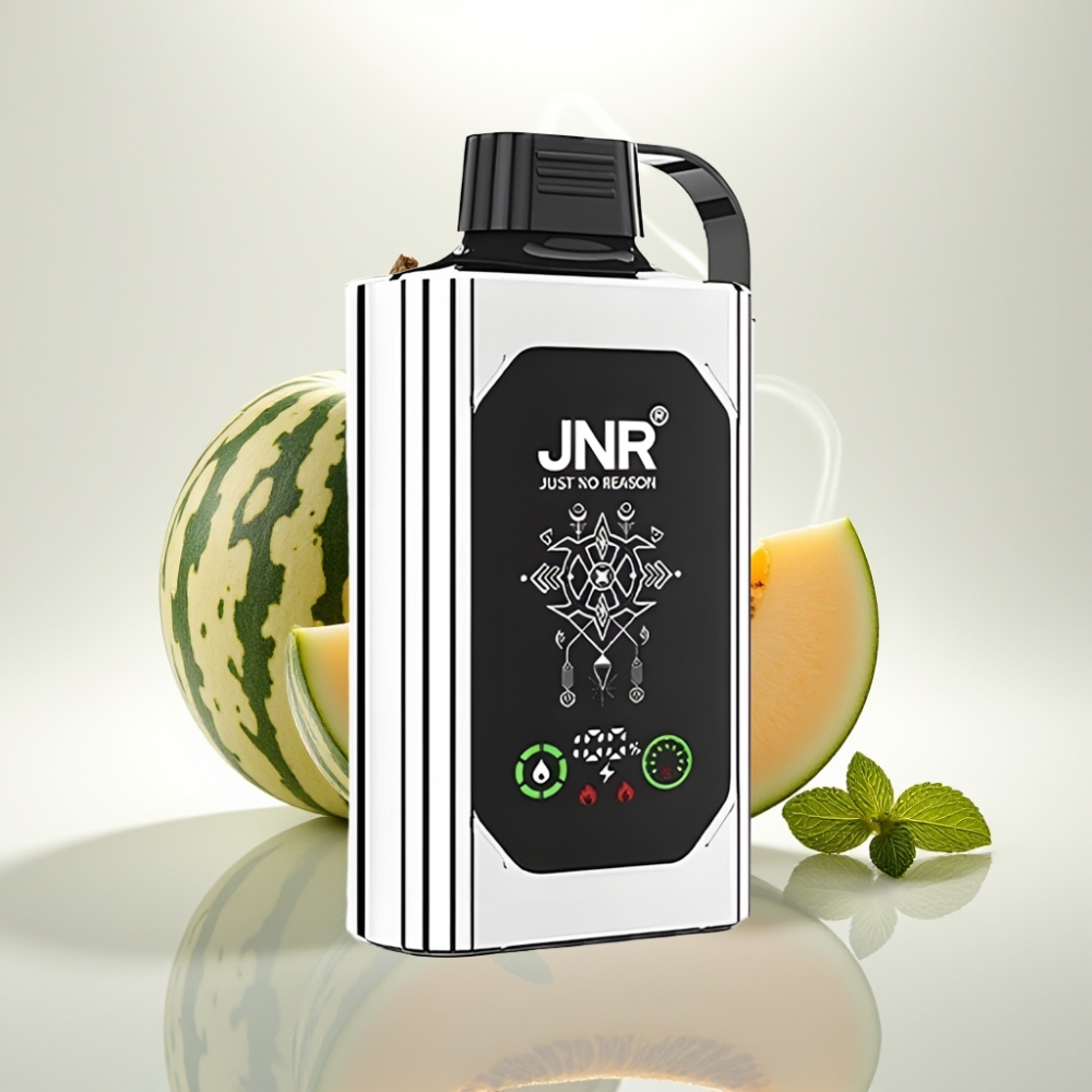 JNR Shisha Hookah Box 20500 Puffs Dual Mesh Disposable Vape Double Melon Mint
