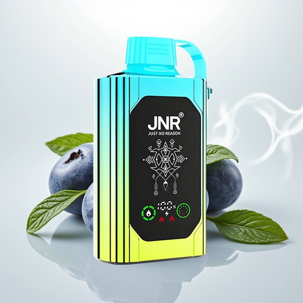 JNR Shisha Hookah Box 20500 Puffs HD Display Dual Mesh Coil Blueberry Mint
