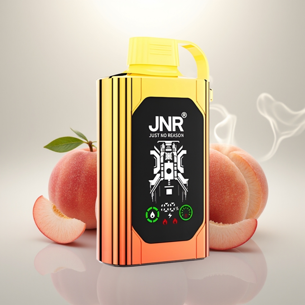 JNR Shisha Hookah Box 20500 Puffs HD Display Dual Mesh Coil Juicy Peaches