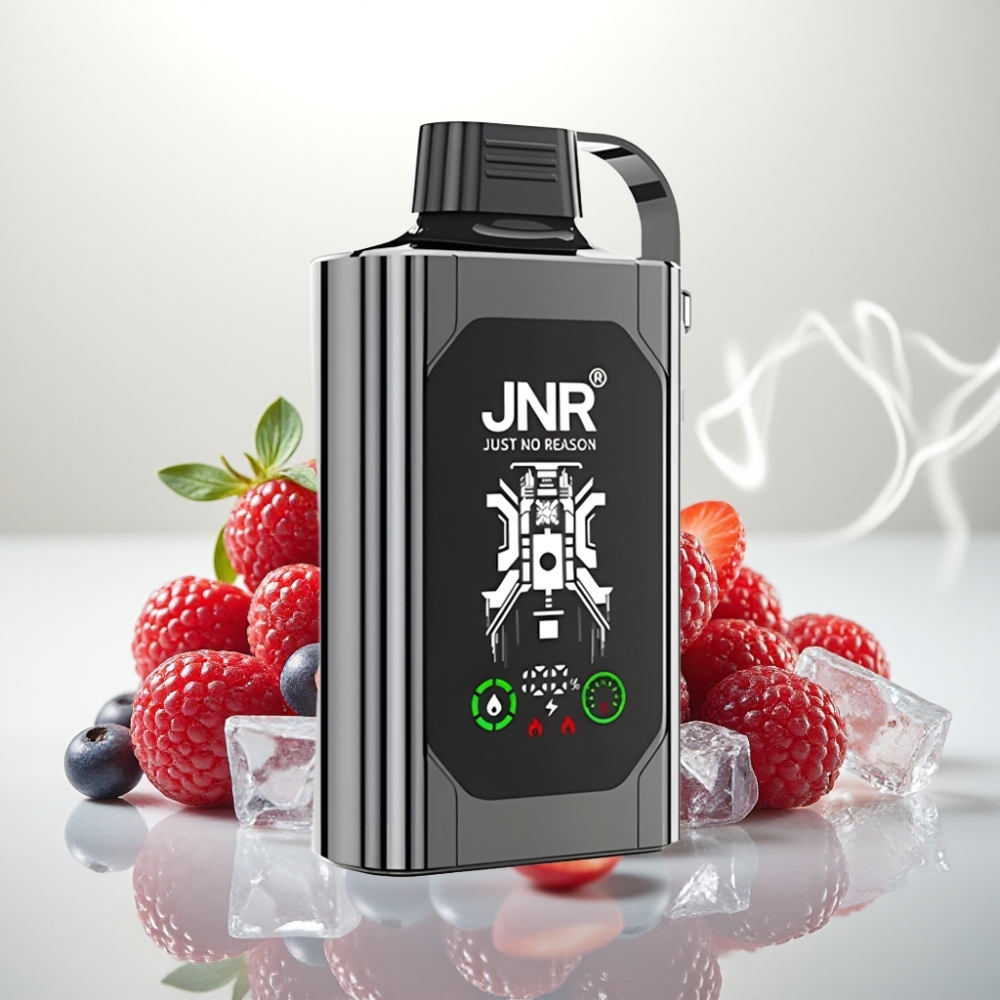 JNR Shisha Hookah Box 20500 Puffs HD Display Dual Mesh Coil Mixed Berry Ice