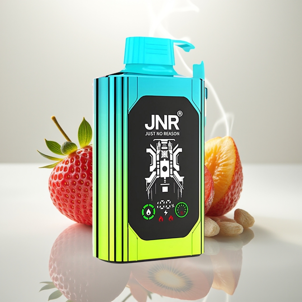 JNR Shisha Hookah Box 20500 Puffs HD Display Dual Mesh Coil Strawberry Kiwi